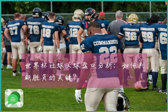 世界杯让球买球盘口分析：如何判断胜负的关键？